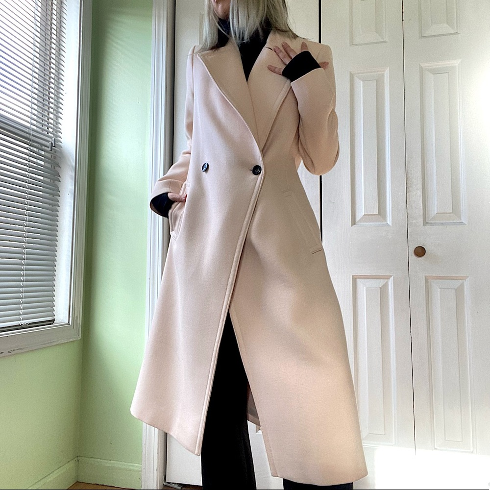 Club Monaco Blush long Wool Coat